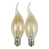 Pack Of 2 Cleveland Vintage Lighting Edison Style E17 Base Flame Candlestick Bulbs - 7 Watts