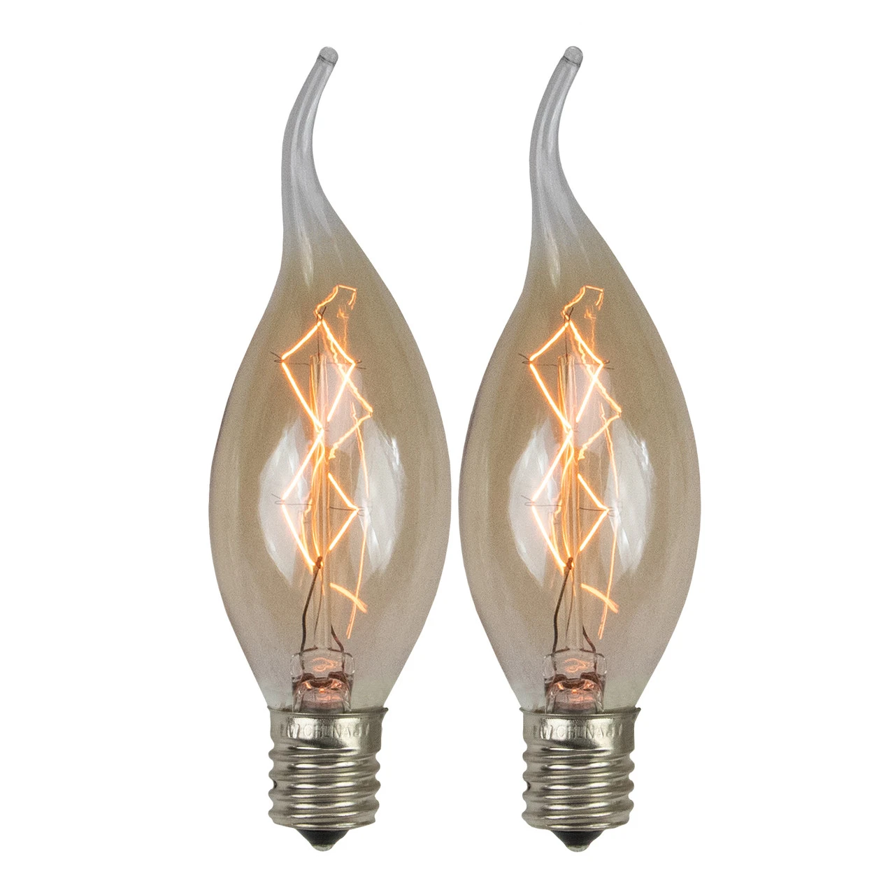 Pack Of 2 Cleveland Vintage Lighting Edison Style E17 Base Flame Candlestick Bulbs - 7 Watts 2 Pack Of 2 Cleveland Vintage Lighting Edison Style E17 Base Flame Candlestick Bulbs - 7 Watts - Image 2