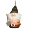 4" Brown And White Christian Ulbricht Gnome With Shovel Ornament Decoration