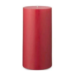 4" Red Christmas Handmade Pillar Candle