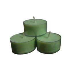 Club Pack Of 12 Green Organic Scented Tealight Candles 6"