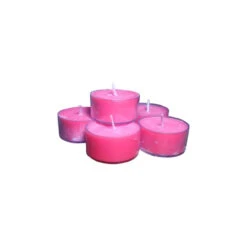 Club Pack Of 12 Red Organic Strawberry Scented Tealight Candles 6"