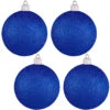 4ct Dark Blue Shatterproof Christmas Ball Ornaments 4" (100mm)
