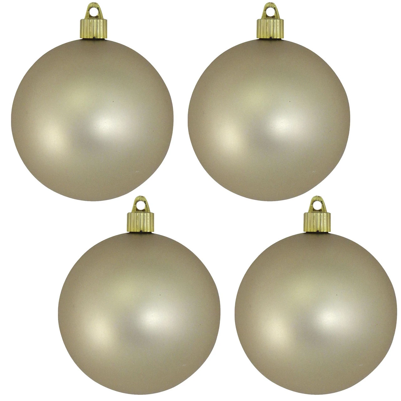 4ct Buff Gray Matte Finish Shatterproof Christmas Ball Ornaments 4" (100mm) 1 4ct Buff Gray Matte Finish Shatterproof Christmas Ball Ornaments 4" (100mm)
