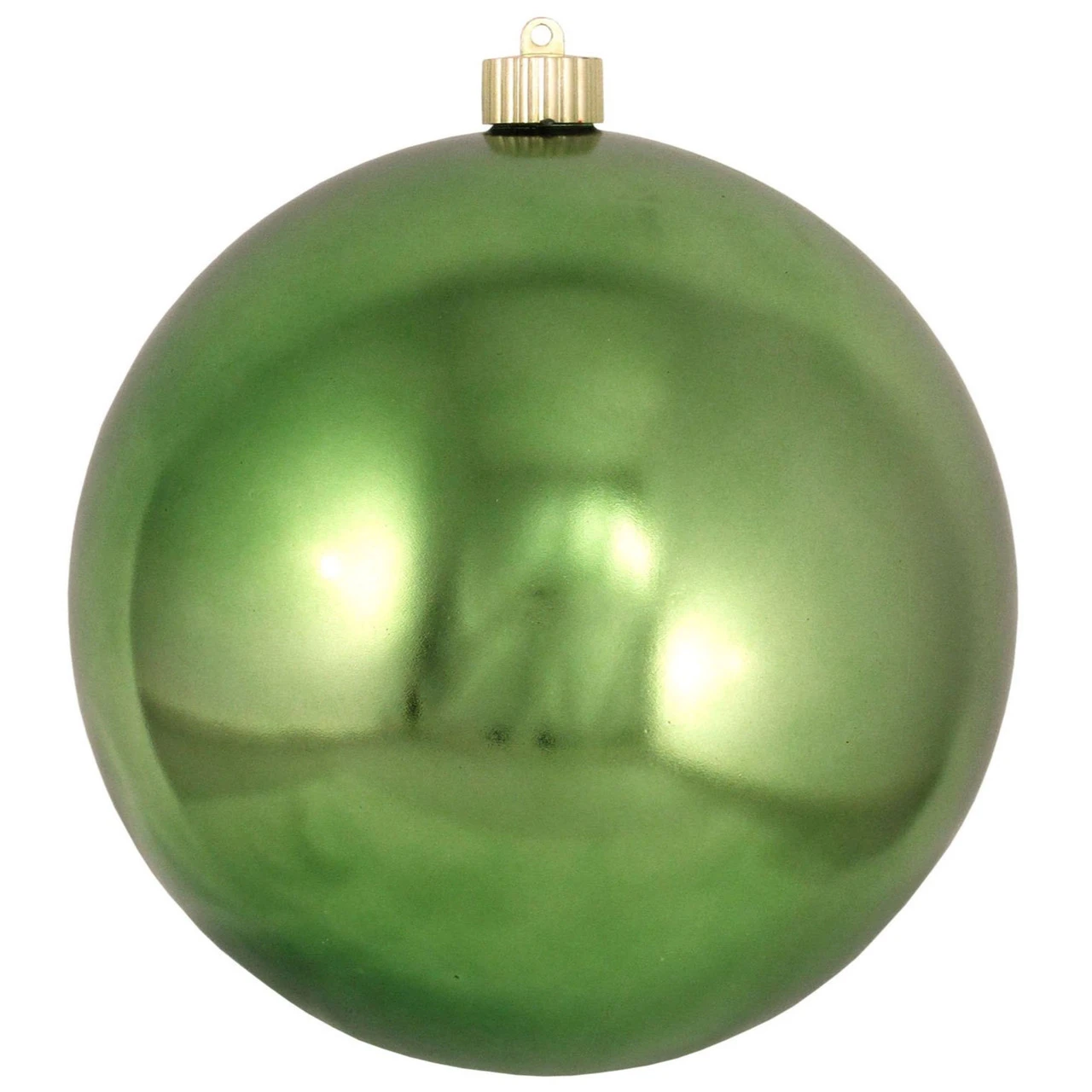 Lime Green Shatterproof Shiny Christmas Ball Ornament 8" (200mm) 1 Lime Green Shatterproof Shiny Christmas Ball Ornament 8" (200mm)