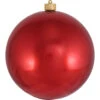 Blood Red Shatterproof Shiny Christmas Ball Ornament 8" (200mm)