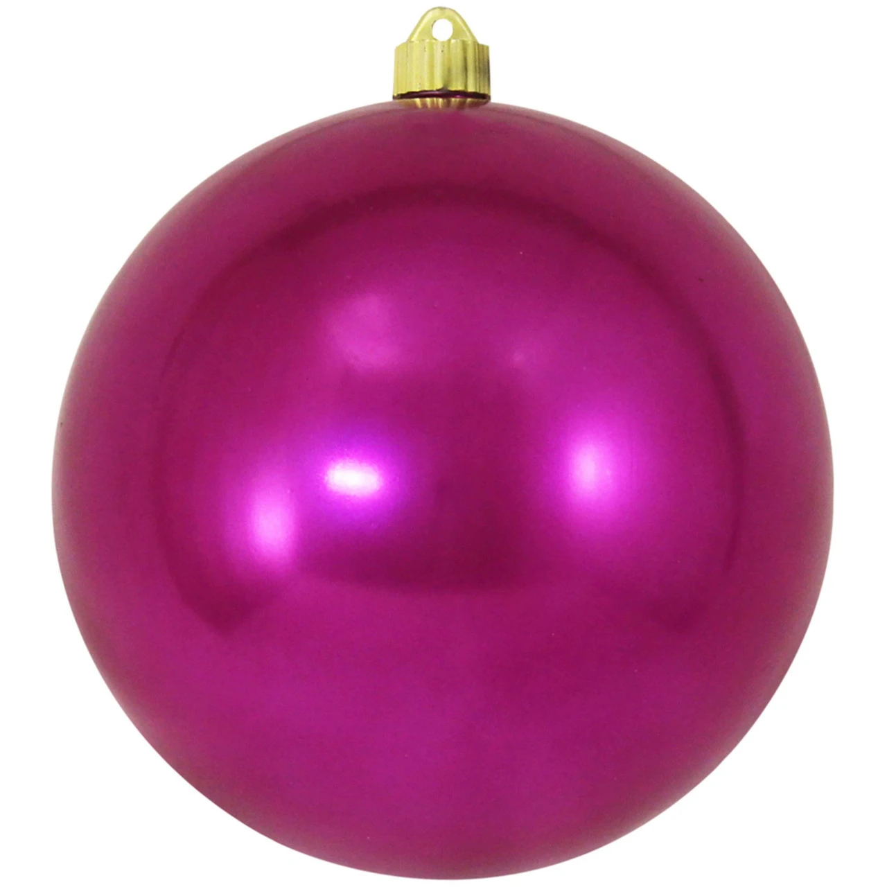 Magenta Pink Shatterproof Shiny Christmas Ball Ornament 8" (200mm) 1 Magenta Pink Shatterproof Shiny Christmas Ball Ornament 8" (200mm)