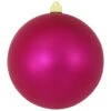 Glamour Pink Shatterproof Matte Christmas Ball Ornament 8" (200mm)