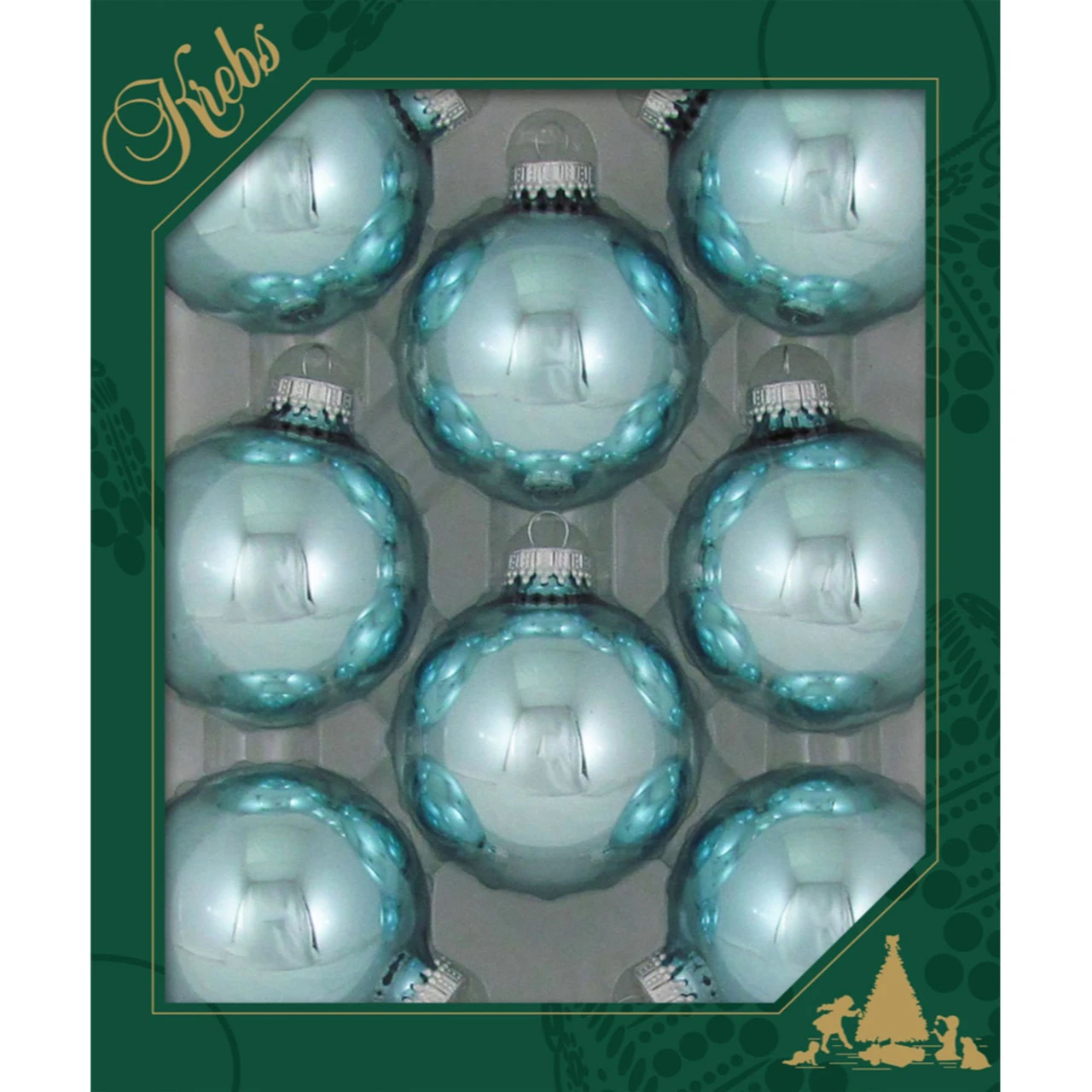 8ct Starlight Shiny Glass Christmas Ball Ornaments 2.5" (67mm) 1 8ct Starlight Shiny Glass Christmas Ball Ornaments 2.5" (67mm)