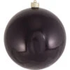 Onyx Black Shatterproof Shiny Christmas Ball Ornament 8" (200mm)