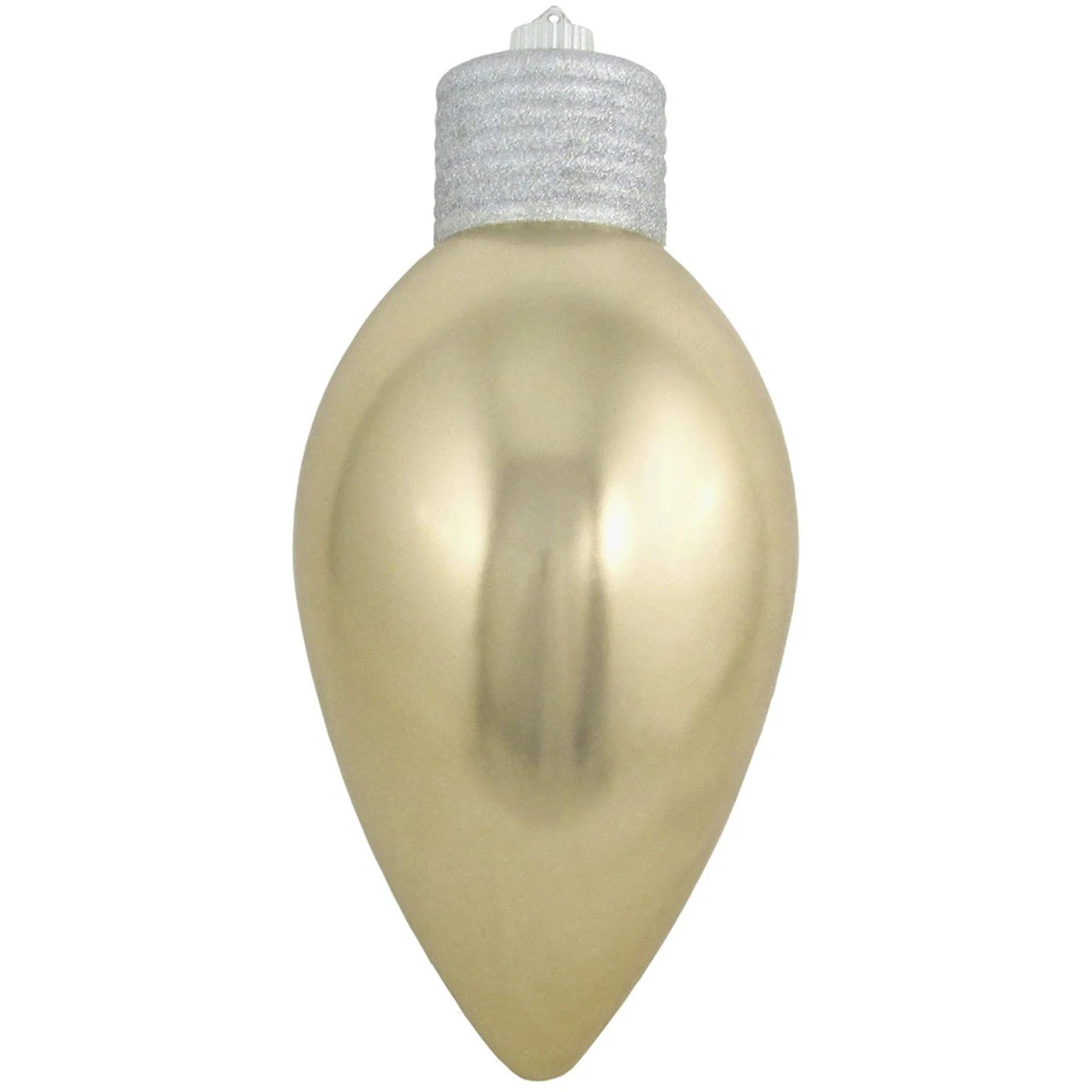 12" Gold And Silver Shatterproof Shiny C9 Light Bulb Christmas Ornament 1 12" Gold And Silver Shatterproof Shiny C9 Light Bulb Christmas Ornament