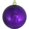 4ct Vivacious Purple Shatterproof Shiny Finish Christmas Ball Ornaments 4.75" (120mm)