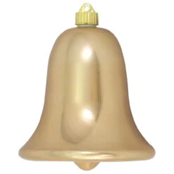 7" Gilded Gold Shatterproof Shiny Christmas Bell Ornament