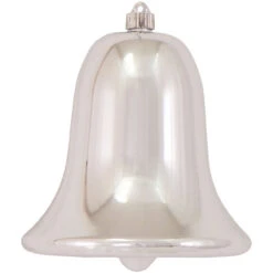 9" Silver Shatterproof Shiny Christmas Bell Ornament