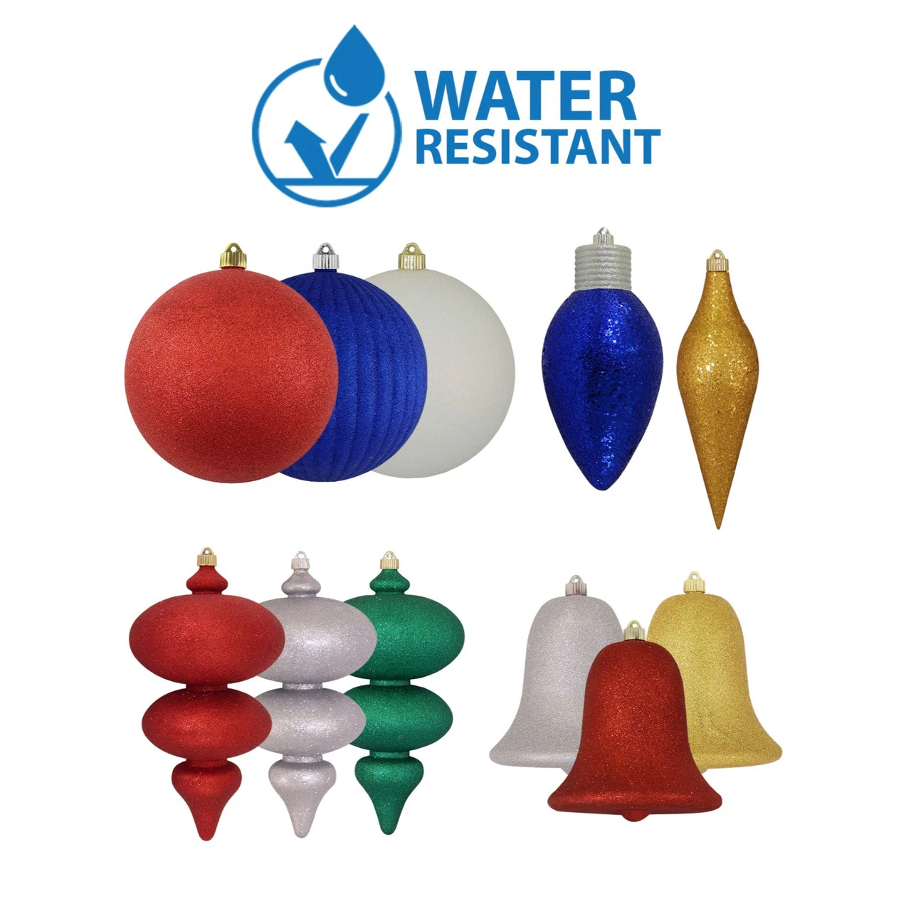 4ct Gold And White Striped Shatterproof Shiny Christmas Ball Ornaments 3.25" (80mm) 3 4ct Gold And White Striped Shatterproof Shiny Christmas Ball Ornaments 3.25" (80mm) - Image 3