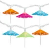 10 Count Colorful Drink Umbrella Novelty String Lights, 6.5 Ft White Wire