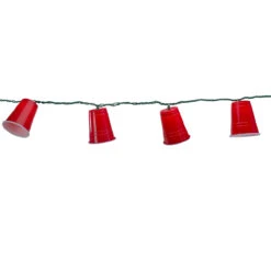 10 Count Red Party Cup Summer Novelty String Lights, 6 Ft Green Wire -Best Christmas Store denniseast 11087 1 55169.1667511513