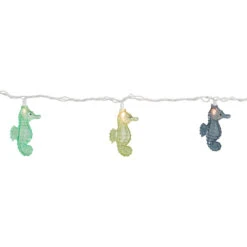 10 Count Blue And Green Seahorse Novelty String Lights, 6.5 Ft White Wire -Best Christmas Store denniseast 12806 4 06606.1667536733