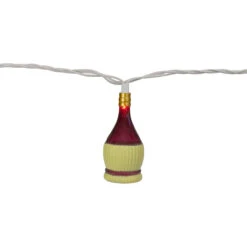 10-Count Grape And Wine Bottle Novelty String Christmas Light Set, 7.5ft White Wire -Best Christmas Store denniseast greenplug newul 01326.1667616948