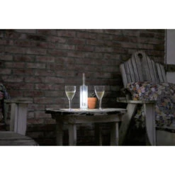 10.25" Clear And Silver Battery Operated LED Wine Bottle Light -Best Christmas Store dghh20bot03 w 5 79706.1682081401