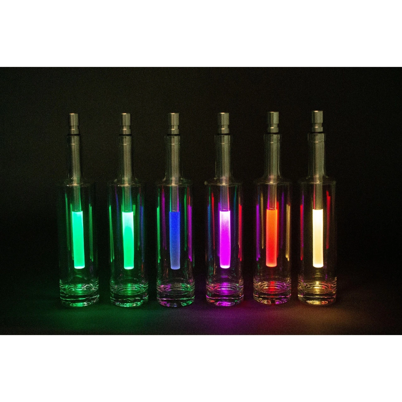 10.25" Clear And Silver Battery Operated LED Wine Bottle Multicolor Light 4 10.25" Clear And Silver Battery Operated LED Wine Bottle Multicolor Light - Image 4