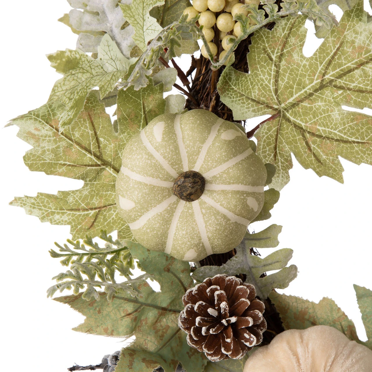 Gourds And Berries Autumn Harvest Wreath, 22-Inch, Unlit 2 Gourds And Berries Autumn Harvest Wreath, 22-Inch, Unlit - Image 2