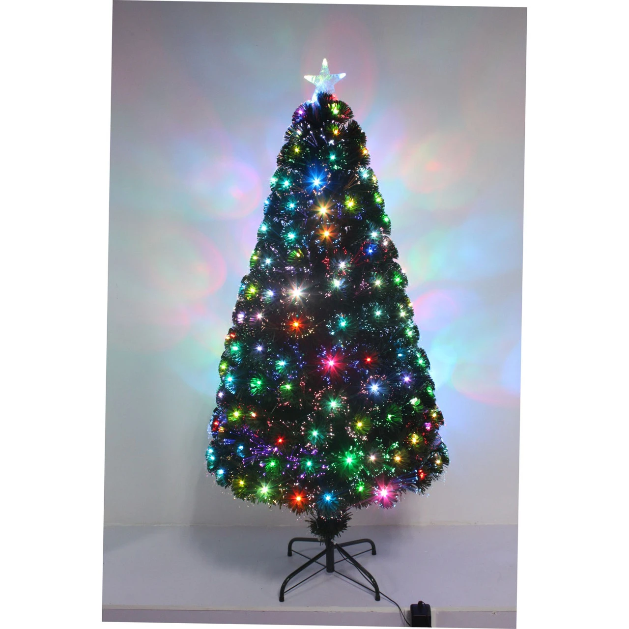 72" Red And Green Fiber Optic Artificial Christmas Tree With Star Tree Topper - Multicolor LED Lights 1 72" Red And Green Fiber Optic Artificial Christmas Tree With Star Tree Topper - Multicolor LED Lights