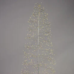 6' Pre-Lit White Revolve Spiral Artificial Tree, Warm White LED Lights -Best Christmas Store dhine 37520 wt 4 12113.1687306485