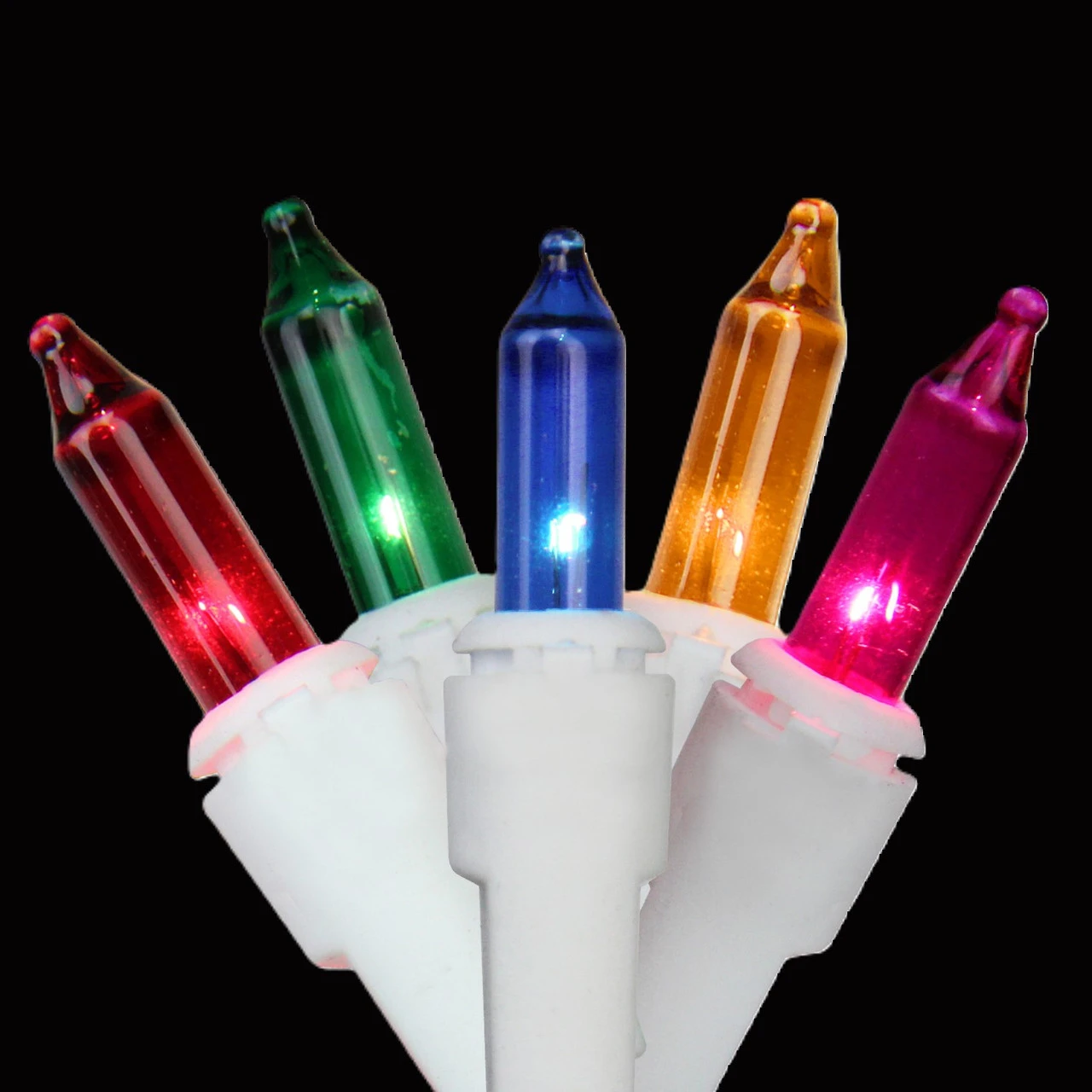 100-Count Multi-Color Everglow Mini Christmas Light Set, 18ft White Wire 2 100-Count Multi-Color Everglow Mini Christmas Light Set, 18ft White Wire - Image 2