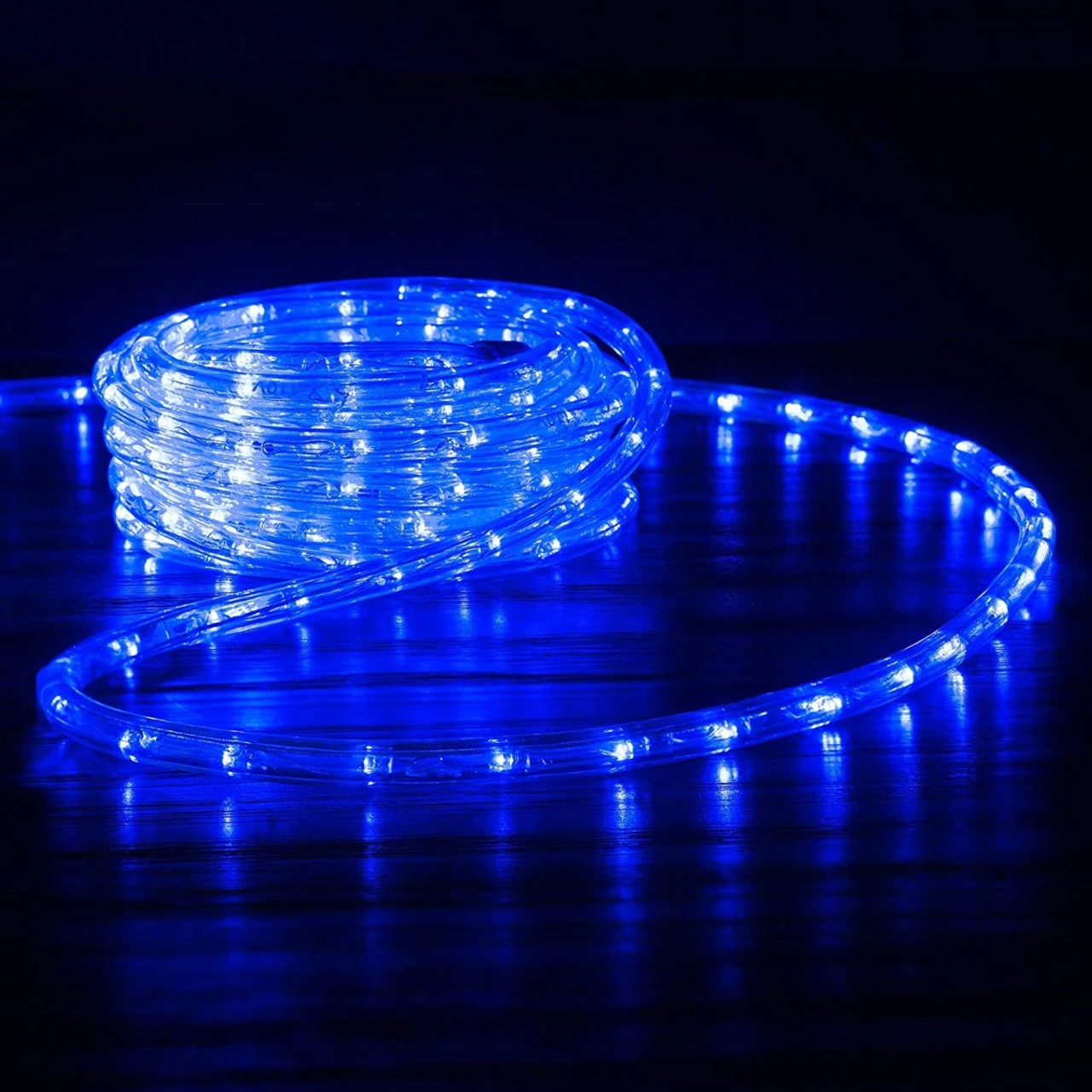 Blue Commercial Incandescent Length Christmas Rope Lights - 100 Ft White Wire 3 Blue Commercial Incandescent Length Christmas Rope Lights - 100 Ft White Wire - Image 3