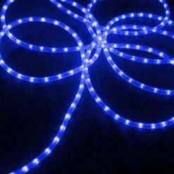 Blue Commercial Incandescent Length Christmas Rope Lights - 100 Ft White Wire