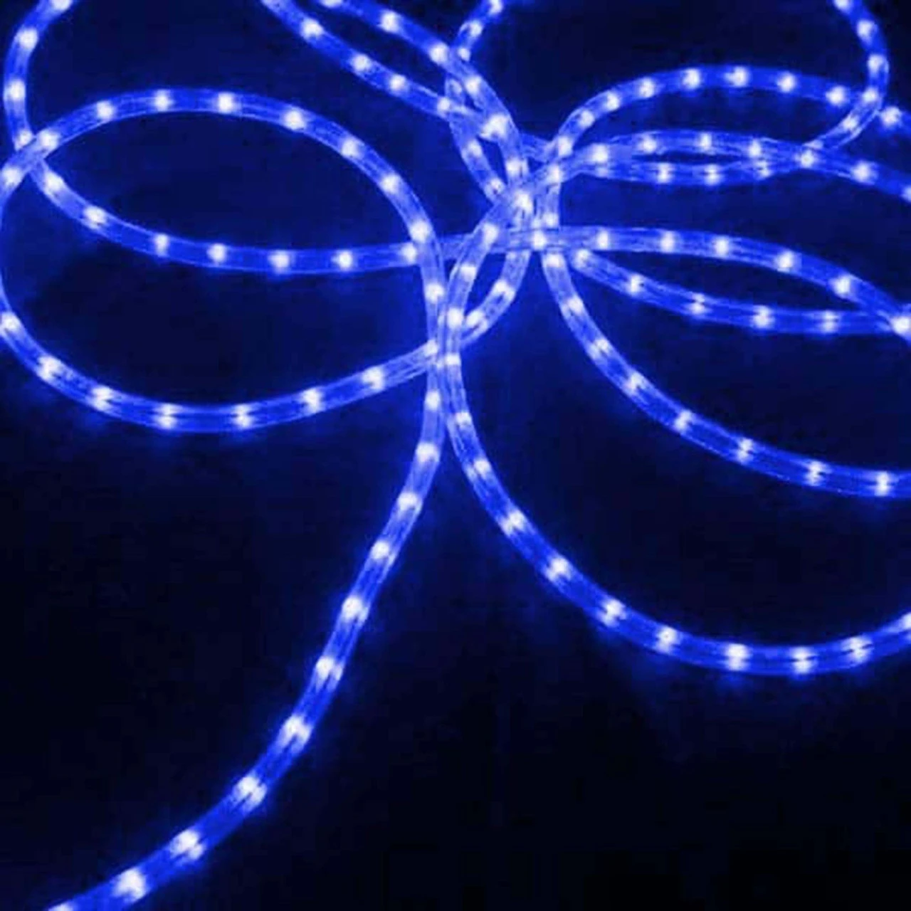Blue Commercial Incandescent Length Christmas Rope Lights - 100 Ft White Wire 1 Blue Commercial Incandescent Length Christmas Rope Lights - 100 Ft White Wire