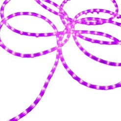 100-Count Purple Commercial Grade Christmas Rope Light Set, 100ft White Wire