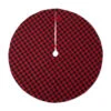 48" Red And Black Buffalo Checkered Round Christmas Tree Skirt