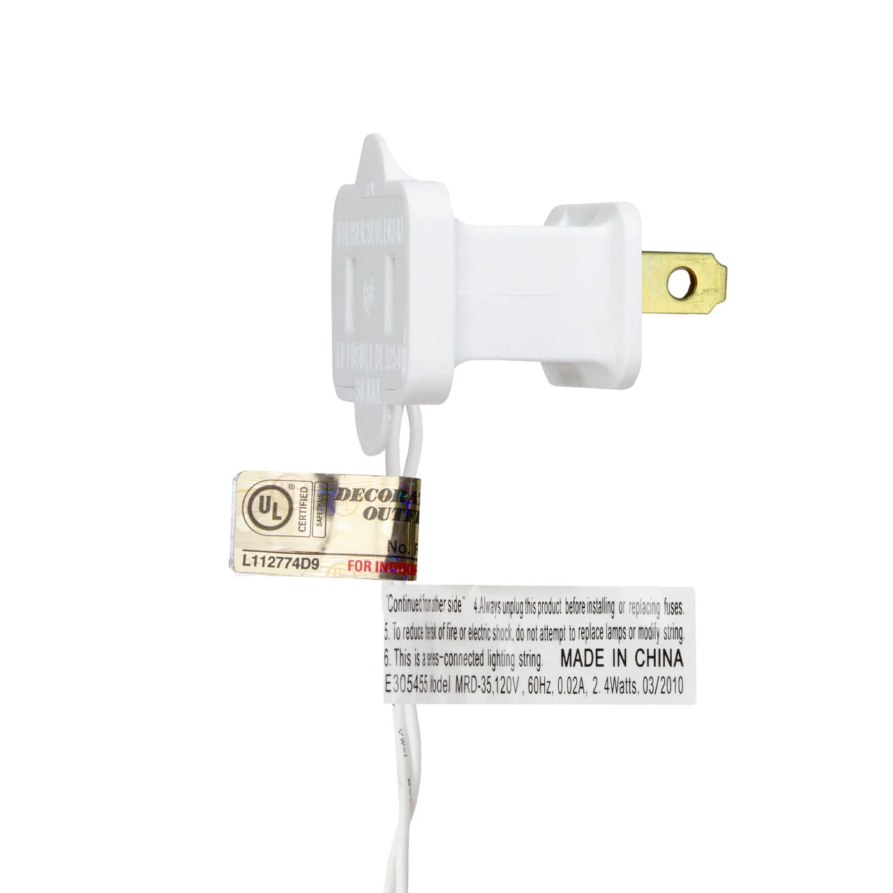 35-Count Warm White LED Wide Angle Christmas Lights - 17.5ft White Wire 2 35-Count Warm White LED Wide Angle Christmas Lights - 17.5ft White Wire - Image 2