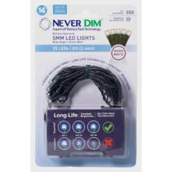 50 Battery Operated Cool White Wide Angle LED Christmas Lights - 18.33 Ft Green Wire -Best Christmas Store dlig 1101317 4 44735.1667536633