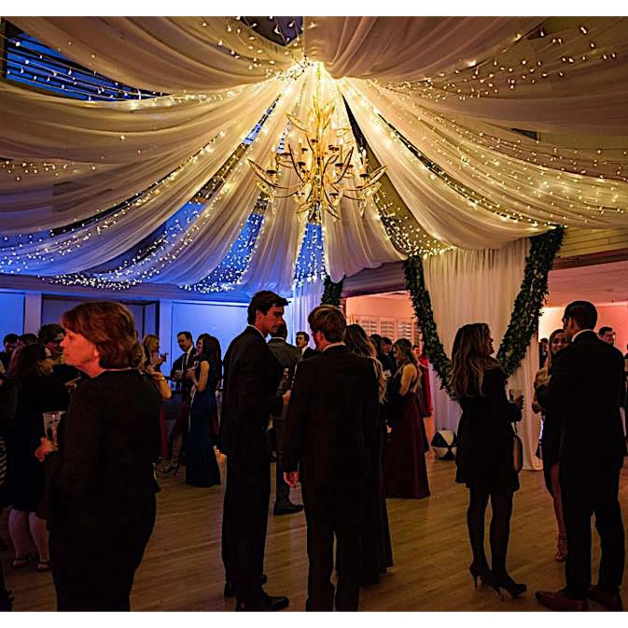 50 Pink LED Wide Angle Christmas String Lights - 17 Ft White Wire 2 50 Pink LED Wide Angle Christmas String Lights - 17 Ft White Wire - Image 2