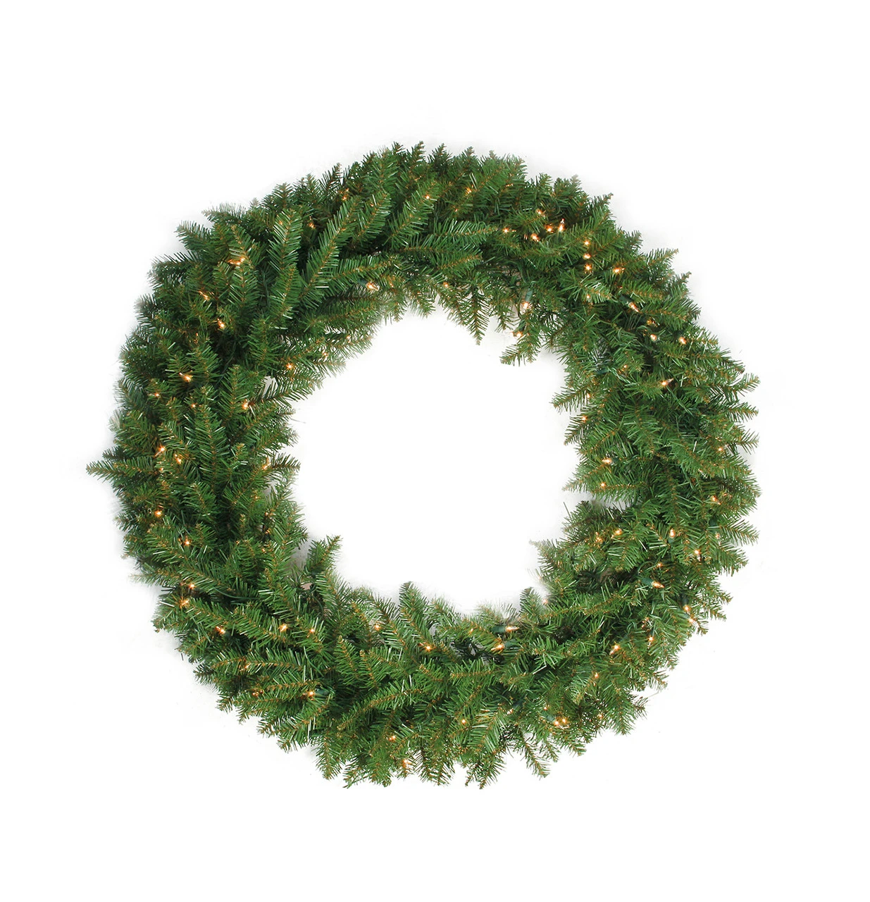 Pre-Lit Northern Pine Artificial Christmas Wreath - 24-Inch, Clear Lights 1 Pre-Lit Northern Pine Artificial Christmas Wreath - 24-Inch, Clear Lights