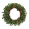 Mixed Pine And Cone Artificial Christmas Wreath, 25.5-Inch, Unlit