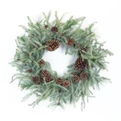 Mixed Pine And Cone Artificial Christmas Wreath, 29.5-Inch, Unlit