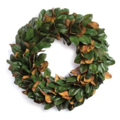 Magnolia Leaf Artificial Christmas Wreath - 30-Inch, Unlit