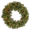 30" Pre-Lit BO Crestwood Spruce Artificial Christmas Wreath - Warm White LED Lights