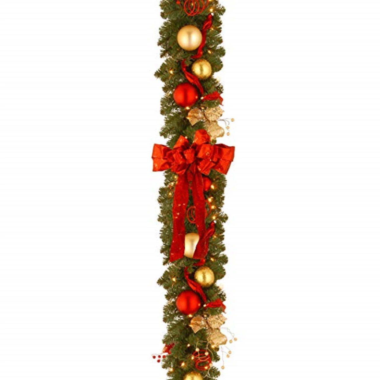 9' X 12" Pre-Lit Decorative Collection Artificial Christmas Garland - Clear Lights 1 9' X 12" Pre-Lit Decorative Collection Artificial Christmas Garland - Clear Lights