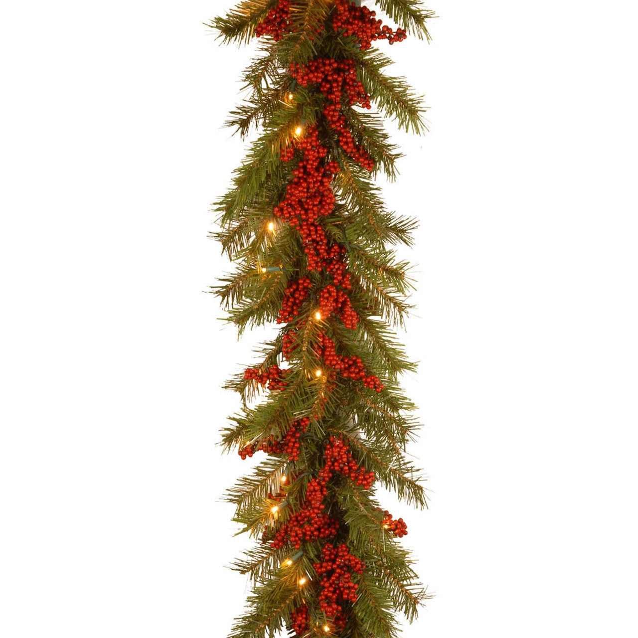 9' X 14" Pre-Lit B/O LED Valley Pine Artificial Christmas Garland – Warm White Lights 1 9' X 14" Pre-Lit B/O LED Valley Pine Artificial Christmas Garland – Warm White Lights