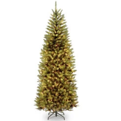 7.5’ Pre-Lit PowerConnect Kingswood Fir Slim Artificial Christmas Tree – Dual Color LED Lights