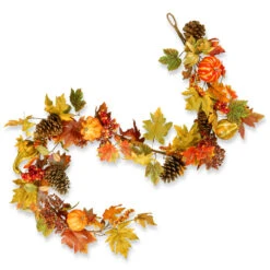 72" Decorated Maple Leaf Artificial Garland