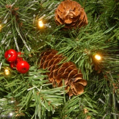 30" Pre-Lit BO Crestwood Spruce Artificial Christmas Wreath - Warm White LED Lights -Best Christmas Store dnat cw7 309l 30w b1 4 67573.1667656848