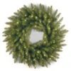 Pre-Lit Dunhill Fir Artificial Christmas Wreath – 24-Inch, Clear Lights