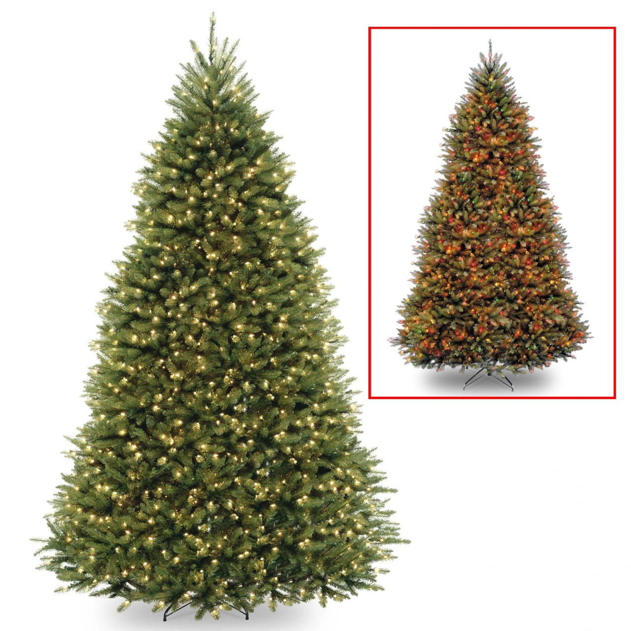 9’ Pre-Lit Full Dunhill Fir Artificial Christmas Tree – Multi-Color/Warm White LED Lights 1 9’ Pre-Lit Full Dunhill Fir Artificial Christmas Tree – Multi-Color/Warm White LED Lights