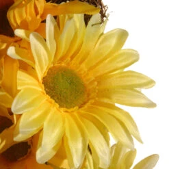 19" Unlit Garden Accents Yellow Cosmos Artificial Christmas Wreath -Best Christmas Store dnat gac30 19wy 3 73188.1667536269